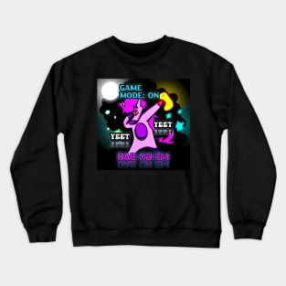 Dabbing Unicorn Yeet Trendy Dance Emote Gamer Quote Crewneck Sweatshirt